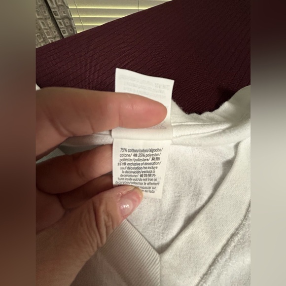 PINK oversized V Neck Terry clothe Top - Picture 4 of 6